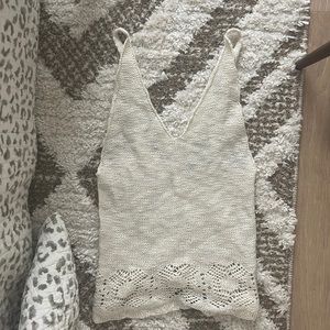 Brandy Melville cream knit tank